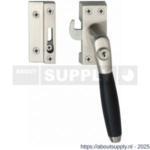 Intersteel Living 6616 SKG* afsluitbare raamsluiting rechts inclusief sluitplaat met kom Ton 400 nikkel mat-ebbenhout - S26003825 - afbeelding 1