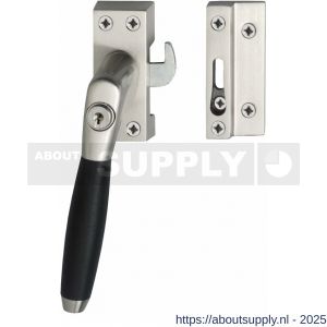Intersteel Living 6616 SKG* afsluitbare raamsluiting links inclusief sluitplaat met kom Ton 400 nikkel mat-ebbenhout - S26003826 - afbeelding 1