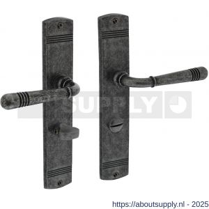 Intersteel Living 1705 deurkruk Helena op schild afgerond 235x45 mm WC 63/8 mm oud grijs - S26008140 - afbeelding 1