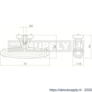 Intersteel Living 8479 meubelknop gerild grijs - S26004137 - afbeelding 2