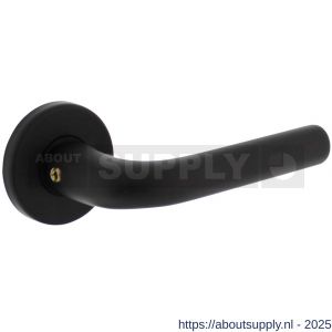 Intersteel 0054 deurkruk gatdeel Eucla met rozet verdekt diameter 50x7 mm met nokken zwart - S26009113 - afbeelding 1