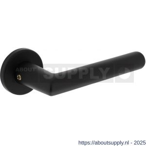 Intersteel 0055 deurkruk gatdeel Broome met rozet verdekt diameter 50x7 mm met nokken zwart - S26009115 - afbeelding 1
