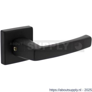 Intersteel 0057 deurkruk gatdeel Moora met rozet verdekt 50x50x10 mm met nokken zwart - S26009122 - afbeelding 1