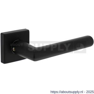 Intersteel 0058 deurkruk gatdeel Broome met rozet verdekt 50x50x10 mm met nokken zwart - S26009127 - afbeelding 1