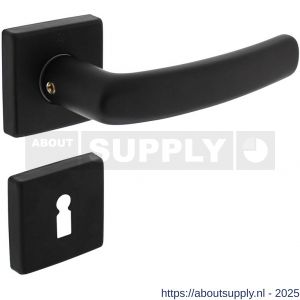 Intersteel 0059 deurkruk Denham met rozet verdekt 50x50x10 mm met nokken en sleutelrozetten zwart - S26009133 - afbeelding 1