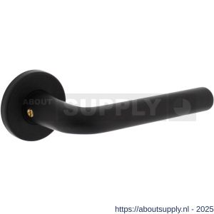 Intersteel 0073 deurkruk gatdeel Derby met rozet verdekt diameter 50x7 mm met nokken zwart - S26009142 - afbeelding 1