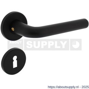 Intersteel 0073 deurkruk Derby met rozet verdekt diameter 50x7 mm met nokken en sleutelrozetten zwart - S26009143 - afbeelding 1