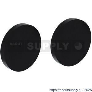 Intersteel Living 0100 afdekrozetten verdekt diameter 56x9 mm met nokken zwart - S26008170 - afbeelding 1