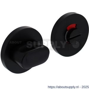 Intersteel Living 0100 WC-sluiting verdekt diameter 56x9 mm met nokken en stift 8x8 mm zwart - S26008171 - afbeelding 1