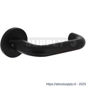 Intersteel 0102 deurkruk Rond op rozet verdekt diameter 55x8 mm met nokken zwart - S26008173 - afbeelding 1