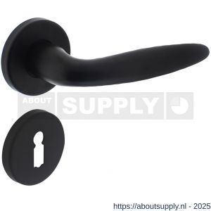 Intersteel 0199 deurkruk Sigaar op rozet verdekt diameter 49x7 mm en sleutelrozetten zwart - S26010624 - afbeelding 1
