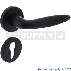 Intersteel 0199 deurkruk Sigaar op rozet verdekt diameter 49x7 mm en cilinderrozetten zwart - S26010625 - afbeelding 1