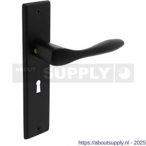 Intersteel Living 0201 deurkruk Banaan met schild rechthoekig 181x41 mm sleutelgat 56 mm zwart - S26008182 - afbeelding 1
