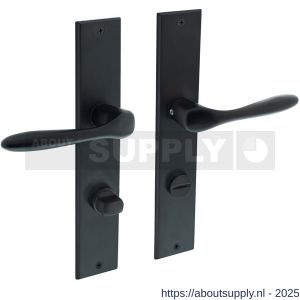 Intersteel 0211 deurkruk Banaan met schild rechthoekig 236x44 mm WC 78/8 mm zwart - S26009151 - afbeelding 1