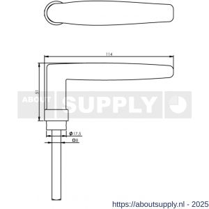 Intersteel 0225 deurkruk Sophie zwart - S26001884 - afbeelding 2