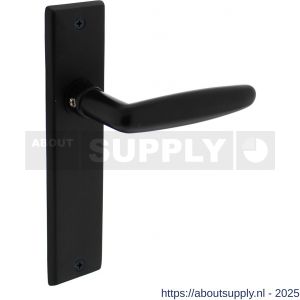 Intersteel Living 0225 deurkruk Sophie met schild rechthoekig 181x41 mm blind zwart - S26008185 - afbeelding 1