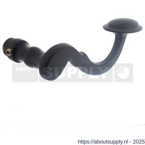 Intersteel 0293 deurkruk gatdeel rechts Posthoorn zwart - S26001353 - afbeelding 1