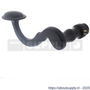 Intersteel 0293 deurkruk gatdeel links Posthoorn zwart - S26001354 - afbeelding 1
