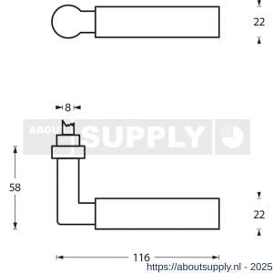 Intersteel 0378 deurkruk Baustil zwart - S26001890 - afbeelding 2