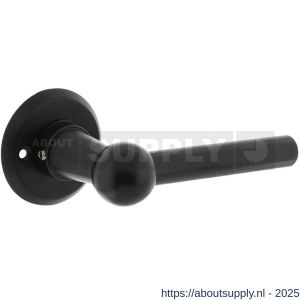 Intersteel Living 0446 deurkruk L/L bol met rozet diameter 50x5 mm zwart - S26010242 - afbeelding 1