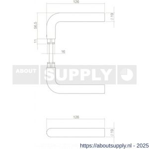 Intersteel 0570 deurkruk Luzern structuur zwart - S26006749 - afbeelding 2