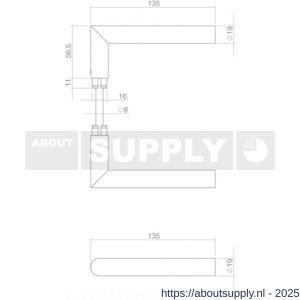 Intersteel 0583 deurkruk Jura structuur zwart - S26006754 - afbeelding 2