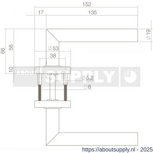 Intersteel Living 0583 deurkruk Jura op rozet verdekt diameter 53x10 mm structuur zwart - S26006755 - afbeelding 2