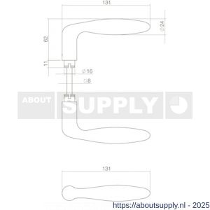 Intersteel 0587 deurkruk Jupiter structuur zwart - S26006756 - afbeelding 2