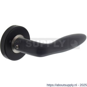 Intersteel Living 0587 deurkruk Jupiter op rozet verdekt diameter 53x10 mm structuur zwart - S26008214 - afbeelding 1