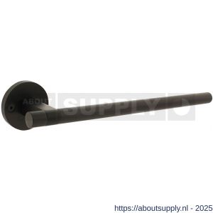 Intersteel 0719 deurkruk gatdeel rechts Shiraat by Grand en Johnson op rozet met schroefgaten diameter 55x8 mm PVD zwart - S26011288 - afbeelding 1