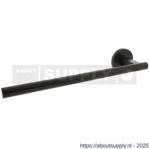 Intersteel 0719 deurkruk gatdeel links Shiraat by Grand en Johnson op rozet verdekt diameter 55x8 mm PVD zwart - S26011289 - afbeelding 1