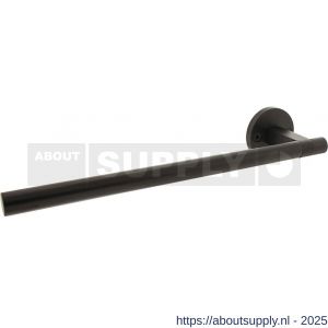 Intersteel 0719 deurkruk gatdeel links Shiraat by Grand en Johnson op rozet met schroefgaten diameter 55x8 mm PVD zwart - S26011290 - afbeelding 1