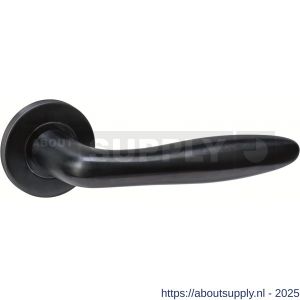 Intersteel 1023 deurkruk gatdeel rechts Q 03 op rozet verdekt diameter 52x6 mm PVD zwart - S26011242 - afbeelding 1