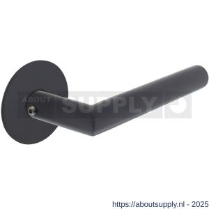 Intersteel Living 1583 deurkruk Jura met rozet zelfklevend diameter 55x2 mm structuur zwart - S26007018 - afbeelding 1