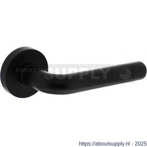 Intersteel Living 1683 deurkruk Agatha op rozet verdekt diameter 52x10 mm met nokken zwart - S26008227 - afbeelding 1
