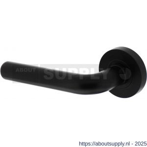 Intersteel 1683 deurkruk gatdeel links Agatha op rozet verdekt diameter 52x10 mm met nokken zwart - S26008229 - afbeelding 1