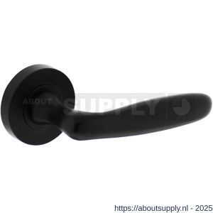 Intersteel 1692 deurkruk gatdeel rechts Bjorn op rozet verdekt diameter 52x10 mm met nokken zwart - S26008231 - afbeelding 1