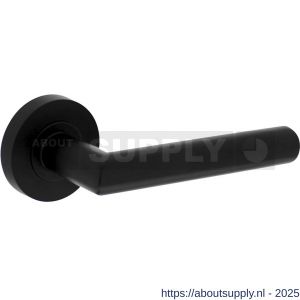 Intersteel Living 1693 deurkruk Bastian op rozet verdekt diameter 52x10 mm met nokken zwart - S26008233 - afbeelding 1