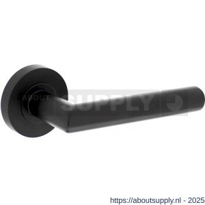 Intersteel 1693 deurkruk gatdeel rechts Bastian op rozet verdekt diameter 52x10 mm met nokken zwart - S26008234 - afbeelding 1