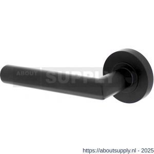 Intersteel 1693 deurkruk gatdeel links Bastian op rozet verdekt diameter 52x10 mm met nokken zwart - S26008235 - afbeelding 1