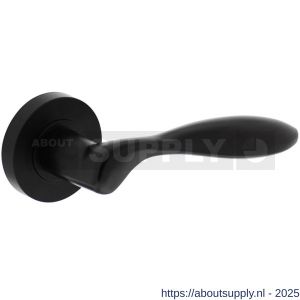 Intersteel Living 1695 deurkruk George op rozet verdekt diameter 52x10 mm met nokken zwart - S26008241 - afbeelding 1