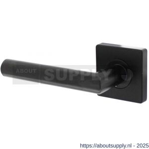Intersteel 1707 deurkruk gatdeel links Bastian op rozet 55x55x10 mm met nokken zwart - S26009158 - afbeelding 1