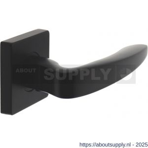 Intersteel Living 1711 deurkruk Zeus op rozet verdekt 55x55x10 mm met nokken zwart - S26006759 - afbeelding 1