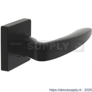 Intersteel 1711 deurkruk gatdeel Zeus op rozet verdekt 55x55x10 mm met nokken zwart - S26007021 - afbeelding 1