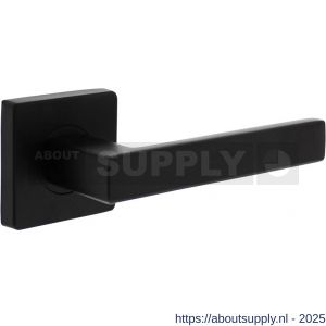 Intersteel 1713 deurkruk gatdeel links Hera op rozet verdekt 55x55x10 mm met nokken zwart - S26007026 - afbeelding 1
