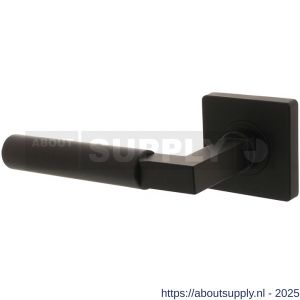 Intersteel 1741 deurkruk gatdeel links Baustil op rozet verdekt 55x55x10 mm met nokken zwart - S26010268 - afbeelding 1