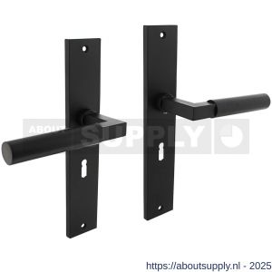 Intersteel Living 1742 deurkruk Baustil op schild rechthoekig 245x45 mm sleutelgat 56 mm zwart - S26010276 - afbeelding 1