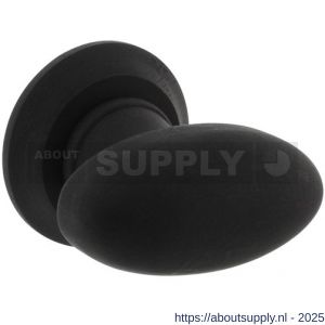 Intersteel 1847 deurkruk gatdeel knopkruk ovaal glad met ronde rozet beukenhout zwart - S26010314 - afbeelding 1