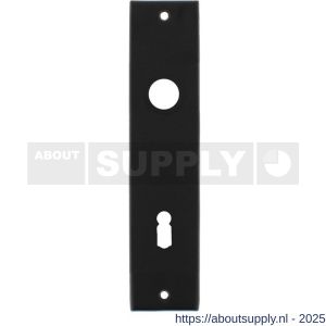 Intersteel 2568 kortschild rechthoekig 181x41x7 mm sleutelgat 72 mm zwart - S26006764 - afbeelding 1
