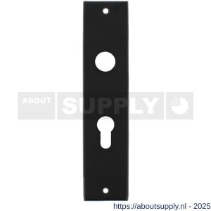 Intersteel 2568 kortschild rechthoekig 181x41x7 mm profielcilindergat 55 mm zwart - S26006765 - afbeelding 1